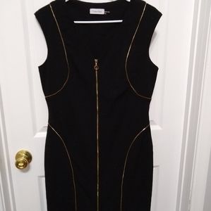 Black Zipper Calvin Klein Dress